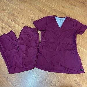 Greys Anatomy Scrubs XSP Maroon